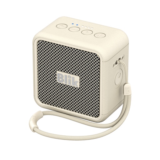 Parlante Bluetooth Portátil Blik BassGo 15W IPX6 19 Hrs Crema